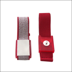 Wrist strap red 3 mm DK with metal backing