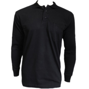 ESD130 Poloshirt long sleeve black