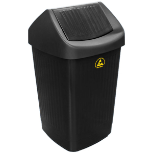 BIN50 50 l waste garbage can with swing lid LxWxH 360 x 360 x 650 mm