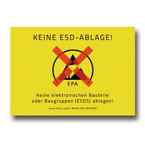 Warning sticker "No ESD storage" 105 x 74 mm, PU of 10 pieces