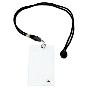 B5 ID-card sleeve dissipative with carrying strap