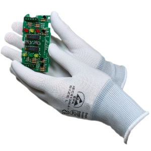 GL81 Knitted glove white without carbon fiber