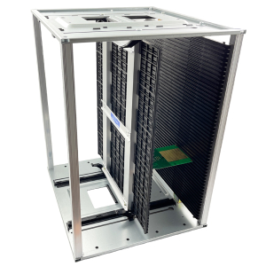 Zásobník na DPS SMT460-120, stříbrno/černý, automatické nakládání, nastavitelné šířky