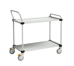 Adjustable TRTA transport trolley, 2 shelves, 890x630x1020