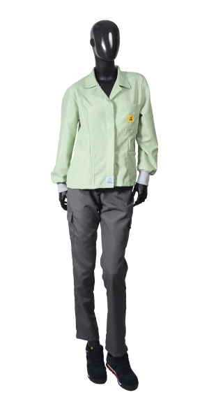 Women´s ESD smock, 1/3 length, fabric TH55