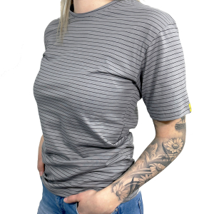 ESD T-shirt UNISEX with short sleeves GRAY