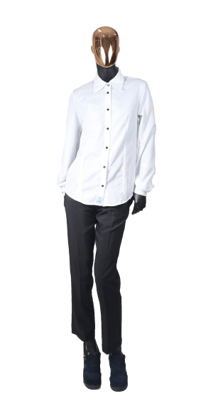 Bílá ESD košile dámská, materiál CT35