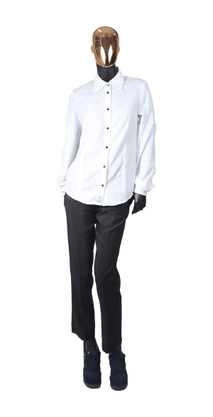 Women's ESD shirt, material with a high proportion of cotton