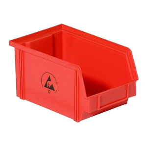 IDP Storage box conductive 95 x 100 x 50 mm RED