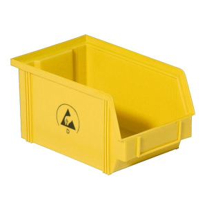 IDP Storage display case dissipative 95 x 100 x 50 mm YELLOW