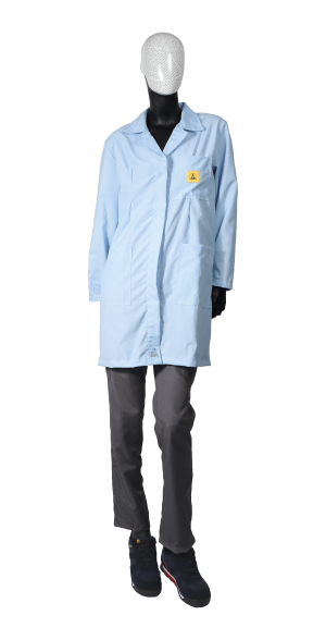 Weiss Damen-ESD-Mantel, 2/3-Länge, material CT35