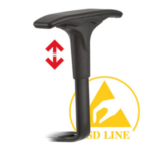 Černá ESD loketní opěrka pro pracovní židli – antistatická a ergonomická