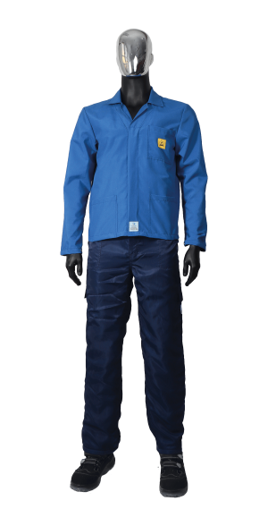 White UNISEX-ESD-Mantel, 1/3-Länge, stoffe CT35